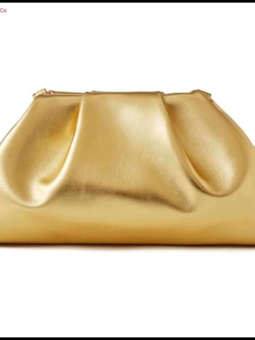 Metallic PU Leather Cloud Clutch Detachable Chain Crossbody Evening Bag